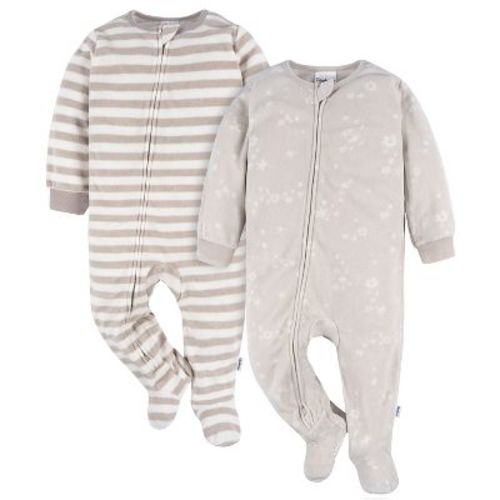Gerber Baby & Toddler Neutral Blanket Sleeper, Lion Heads, 2-pack, 0-3 Months