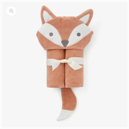 Rust Fox Hooded Baby Bath Wrap – Elegant Baby