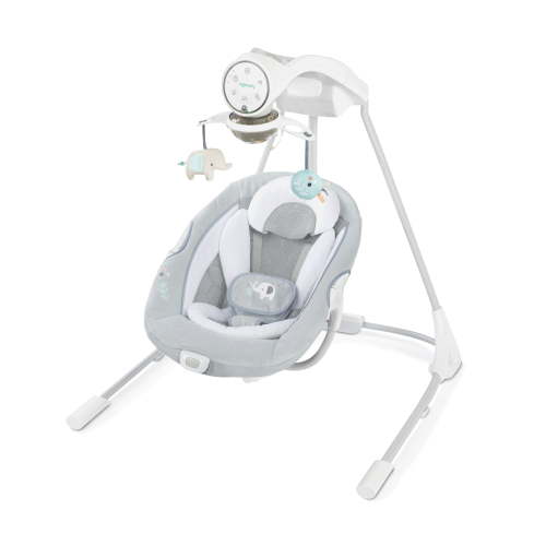 InLighten Soothing Swing - Swivel Infant Seat, Soothing Sounds, Lightweight Mesh Fabric - Dakota