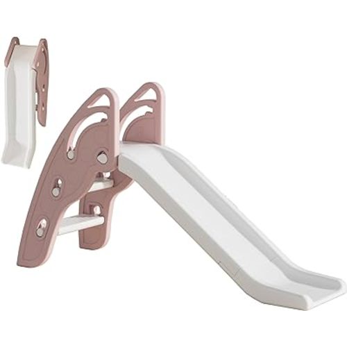 Toddler Slide Large Play Climber Slide PlaySet with Extra Long Slipping Slope Indoor Slide Kids Slide Toddler Playground Toddler Slide Outdoor Toys for Toddlers (Pink)