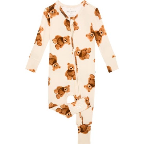 Teddy Freddy Fitted Convertible Footie Pajamas, 12-18M