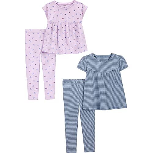 Simple Joys by Carter's baby-girls 4-piece Short-sleeve Shirts and Pants Playwear Set