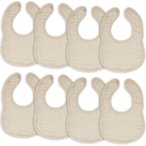 Muslin Cotton Baby Bibs, 8 Pack, Adjustable Size With Easy Snaps, Soft And Super Absorbent, Washable And Reusable By Comfy Cubs - Multicolor