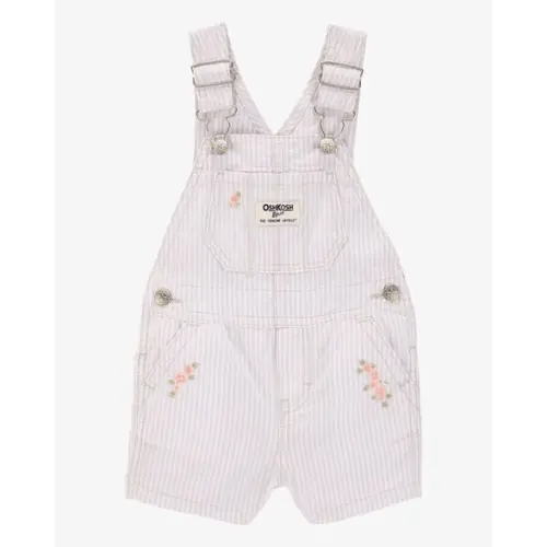 Baby Floral Striped Shortalls - Purple - OshKosh | Carter's