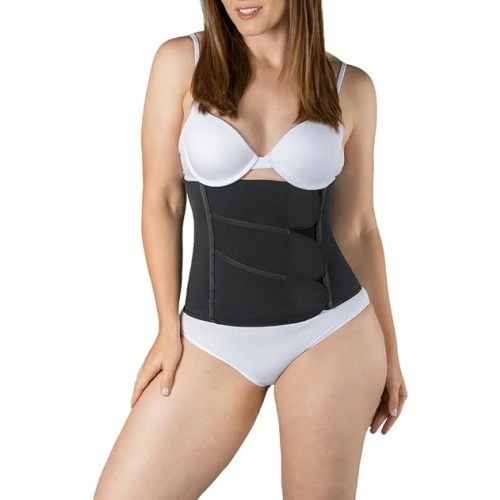 Postpartum Belly Wrap Support Belt, Belly Band Wrap For Recovery, Postpartum Fajas Abdominal Binder For Women (Black, Medium)