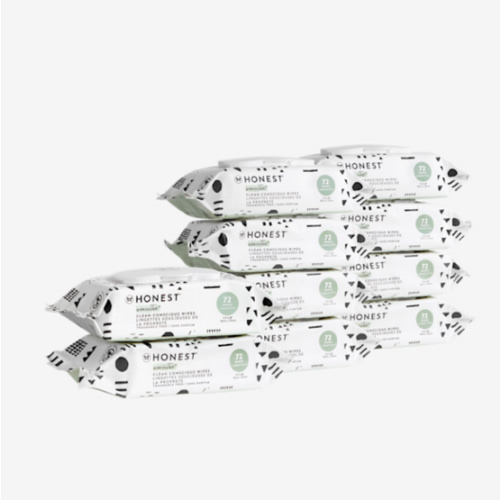 The Honest Company Clean Conscious Multi-Use Wipes | Hypoallergenic + Unscented for Sensitive Skin | Over 99% Water, Compostable, Plant Based, Baby Wipes | Geo Mood, 576 Count