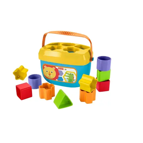 Fisher-Price Stacking Toy Baby's First Blocks Set of 10 Shapes for Sorting Play for Infants Ages 6+ Months
