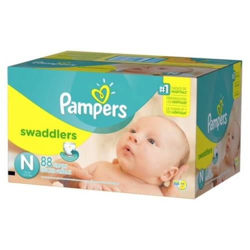 Pampers Swaddlers Diapers Super Pack (Select Size), Size: Size Newborn  (88 Count)