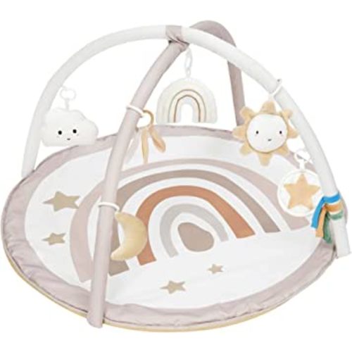 little dove Baby Gym and Infant Play Mat Rainbow Design for Newborn Stage-Based Developmental Activity Gym for Babies to Toddlers with 7 Toys