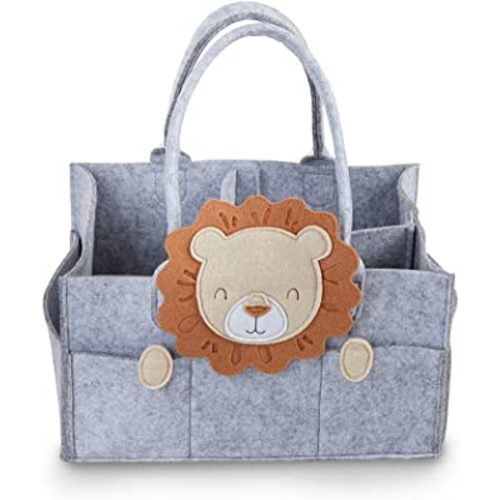 Baby Aspen Lion Diaper Caddy Changing Table Organizer, Orange, One Size