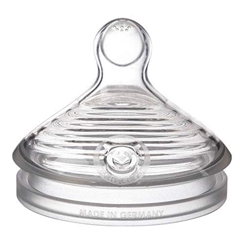 NUK Simply Natural Baby Bottle Nipples - Medium Flow, Silicone, Extra Soft, Anti-Colic Air System, BPA-Free, Pack of 2