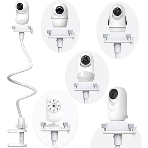 Baby Camera Monitor Mount Flexible Holder Stand Compatible with Momcozy,HelloBaby HB6550/HB65/HB66/HB6560/iFamily,Blemil,GoodBaby,OKAIDI,ANMEATE, Infant Optics Cameras and with 1/4" Baby Cameras Stand