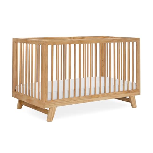 Albert Baby 3-in-1 Astin Convertible Baby Crib - Wooden Crib, Grows with Your Baby, Converts to Toddler Bed & Day Bed, 4 Adjustable Support Base Height | Natural