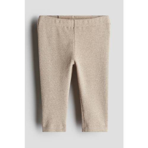RIBBED COTTON LEGGINGS