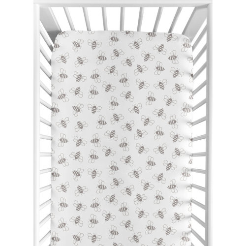 Sweet Jojo Designs Bees Fitted Crib Sheet | Wayfair