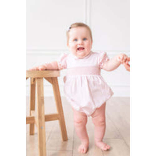 Pink Smocked Bubble I Ruth and Ralph