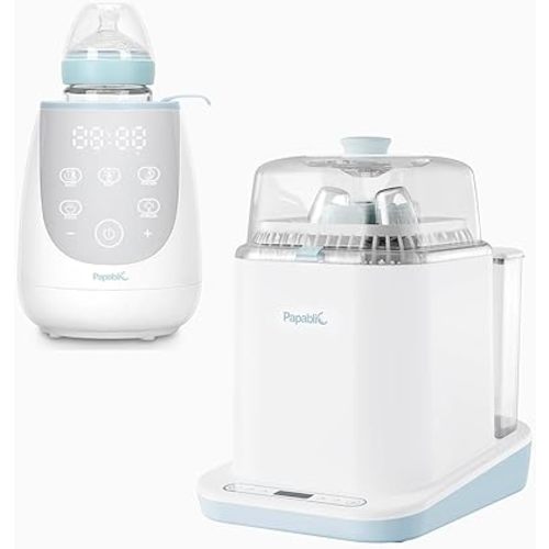 Papablic: Bottle Washer & Fast Bottle Warmer with Feeding Tracker, Essential Baby Care Bundle