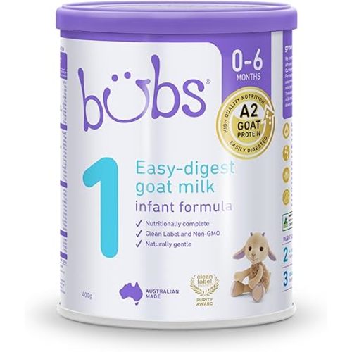Bubs Goat Milk Infant Formula Stage 1, Made with Fresh Goat Milk, 14.1 oz