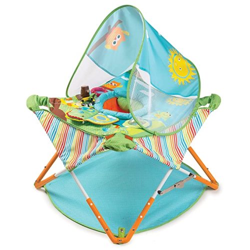 Summer Infant-Pop 'N Jump Portable Baby Activity Center - Lightweight Baby Jumper with Toys and Canopy for Indoor and Outdoor Use - Outdoor Animals