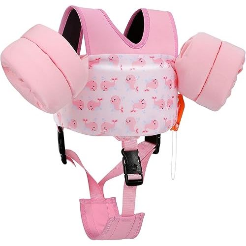 MoKo Toddler Swim Vest for Kids, 20-66 lbs, Arm Floaties with Adjustable Straps, Nylon Material, Swim Vest for Toddlers Learning to Swim