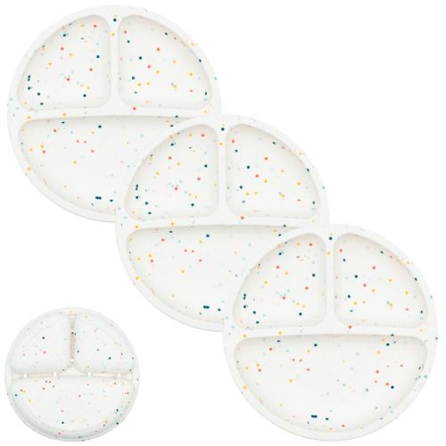 Weesprout Silicone Divided Plates (no Lids), 3-pack