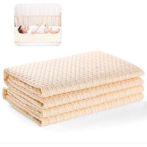 Maveek Baby Waterproof Bed Pad 47.2'' x 27.6'' Baby Organic Mattress Blanket Toddler Bed Sheet Protector Reusable High Absorbent Mattress Protector Baby Diaper Changing Pad