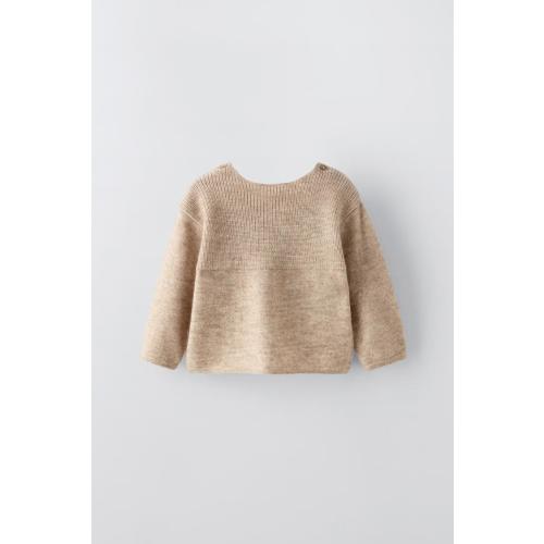 WOOL AND CASHMERE BLEND SWEATER - Tan marl | ZARA United States