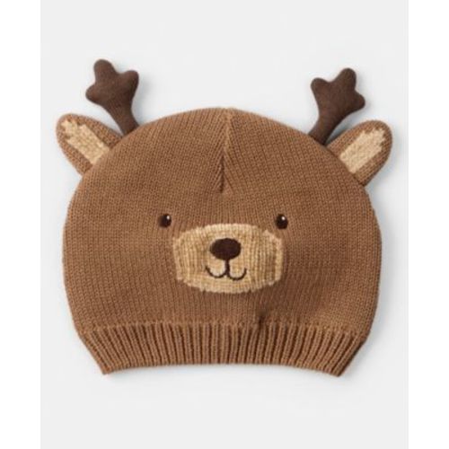 Baby Boys or Baby Girls Christmas Reindeer Crochet Hat