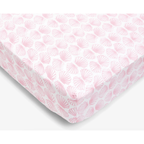 Organic Cotton Crib Sheets by Lewis - Scallop in Lilac