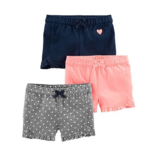 Simple Joys by Carter's Girls' 3-Pack Knit Shorts