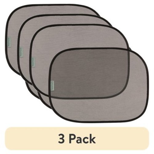 (3 pack) Dreambaby Insta-Cling Static Cling Car Window Shades, UPF 50+ Sun Protection, 2 Pack, Black L1203A