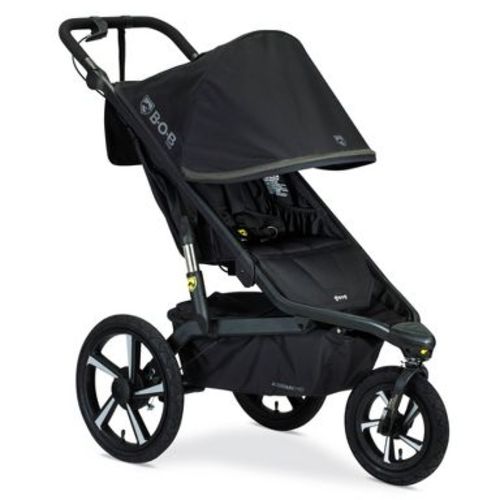 BOB Gear Alterrain Pro All-Weather Jogging Stroller – Black: Adjustable Handle, Hand-Operated Brakes, One-Hand Fold, Infant Car Seat Compatible