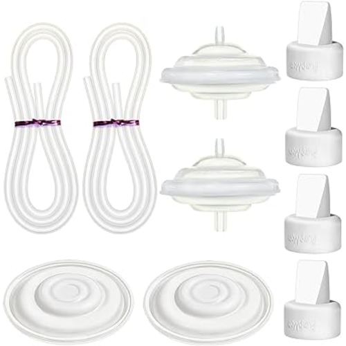 PumpMom Pump Parts Compatible with Spectra and Motif, Replacement Duckbill Valves, Tubes and Silicone Membrane for Spectra S2 Spectra S1 9 Plus and SG Breastpumps