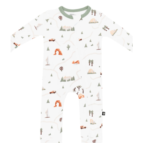 Zippered Romper in Road Trip