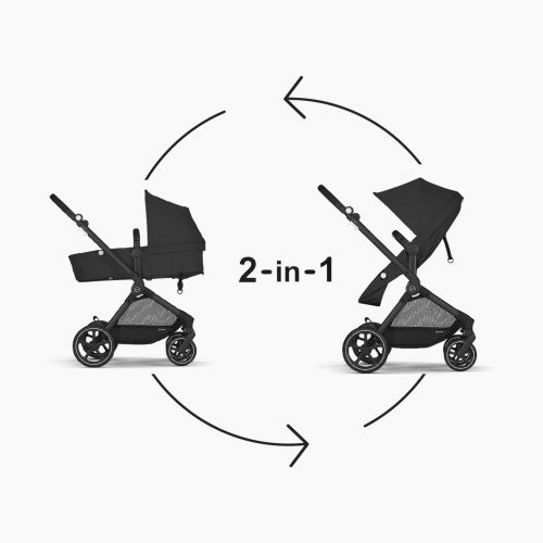 Cybex EOS 2-in-1 Stroller - Moon Black