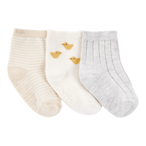 Neutral Baby 3-Pack Chick Ankle Socks | Carter’s Oshkosh Canada