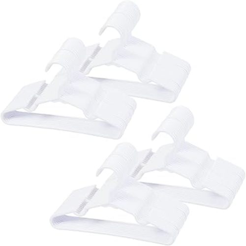 80 pcs White Baby Nursery Closet Hangers,Non-Slip Laundry Infant Pant Hanger for Newborn Clothes,Ultra-Thin Child Coat Hanger for Girl Boy Toddler Kid