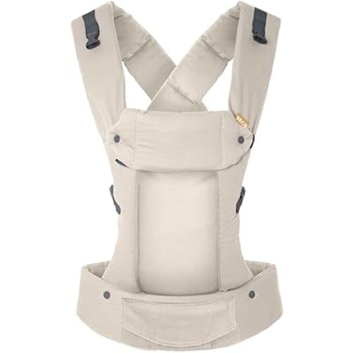 Beco Gemini Baby Carrier Newborn to Toddler - Front, Back and Hip Seat Carrier, Baby Carrier Backpack & Baby Front Carrier with Adjustable Seat, Ergonomic Baby Holder Carrier 7-35lbs (Ecru)