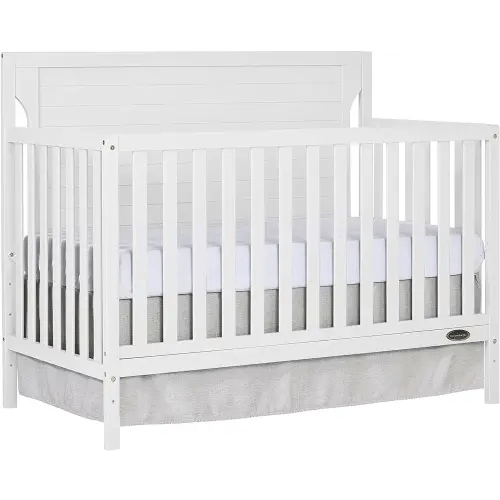 Dream On Me Cape Cod 5-in-1 Convertible Crib in White, Greenguard Gold Certified, 55x30x44.5 Inch (Pack of 1)