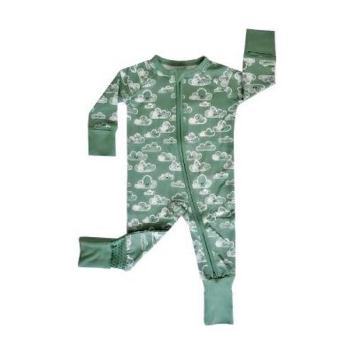 tiny knot co. Infant Gender Neutral Buttery Soft Convertible Durable Blueberry Print TENCEL Modal One Piece Pajamas, Bloobs, 12-18m