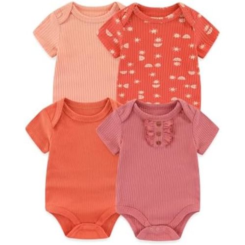4-Pack Short Sleeve Baby Boy Girl Rompers Cartoon New born Unisex 0-12M Infant Clothes