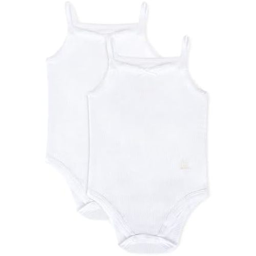 Feathers Baby Girls 100% cotton super soft One-piece Bodysuits 2-Pack