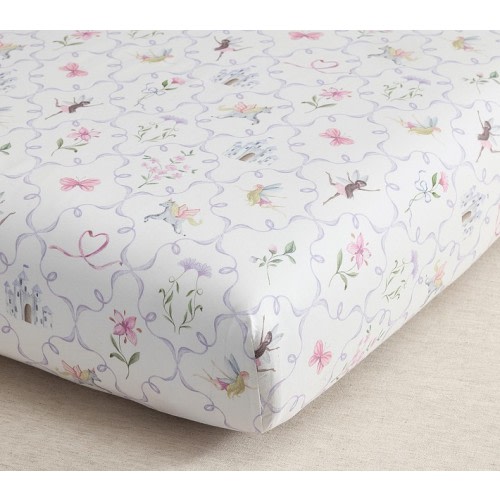Mystical Fairy Organic Cotton Crib Fitted Sheet