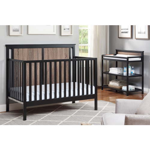 Suite Bebe Connelly Crib in Black and Vintage Walnut Finish