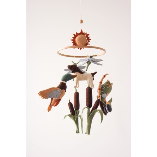 Hunting baby mobile, bass fishing mobile, duck hunting mobile, mallard duck mobile