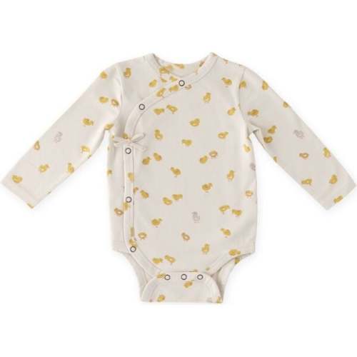 Pehr Long Sleeve Kimono One-Piece, Cheerful-Chick