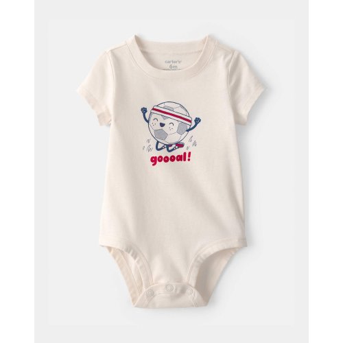 Baby Soccer Ball Graphic Bodysuit - Ivory | Carter's