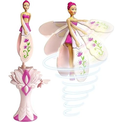 Sky Dancers Fuchsia Fantasy – The Original Flying Doll Toy – Pull String Powered, Use Indoors or Outdoors, No Batteries Required, Gift for Kids 6+