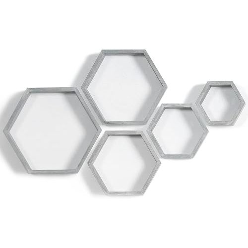 PHOENANCEE Hexagon Floating Shelves