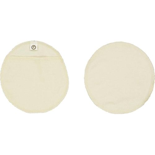 Organic Merino Wool and Silk Nursing Pads – Heat Regulating, Reusable, GOTS Certified, and Gentle on Skin for Warmth and Protection Against Mastitis and Milk Lumps (Raw Color, Large)